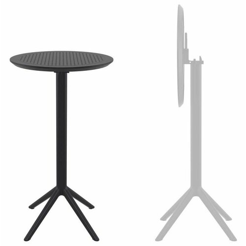 Стол пластиковый барный складной Sky Folding Bar Table 60 черный