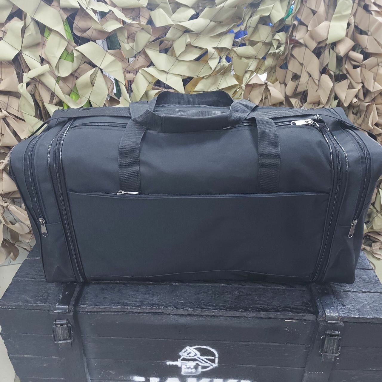 фото Сумка дорожная раздвижная 65х30х30 70 л черная