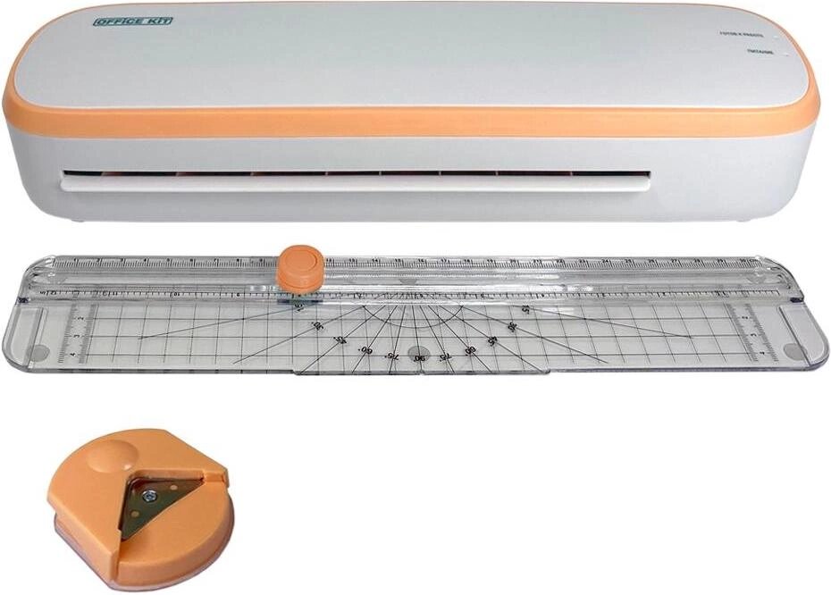 Ламинатор Office Kit L2307R белый/оранжевый A4 (60-125мкм) 27.8см/мин (2вал.) лам. фото
