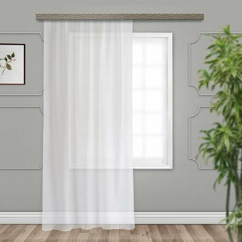 Штора тюль лен 500х275см белый пэ 100 4840₽