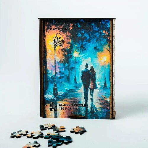 Деревянный пазл Влюбленные в парке 150 деталей 29х20 см