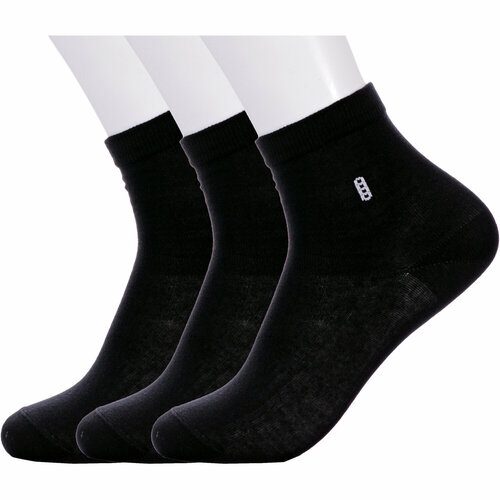 Носки LorenzLine 3 пары, размер 20-22, черный