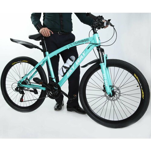 Горно-Городской велосипед SKY WAY взрослый 26 колеса рама 16 дюймов Мятный 19114₽