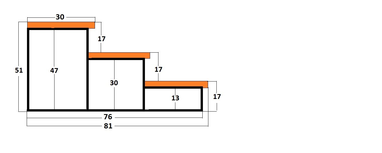 Каркас лестницы для крыльца "Эко 3"