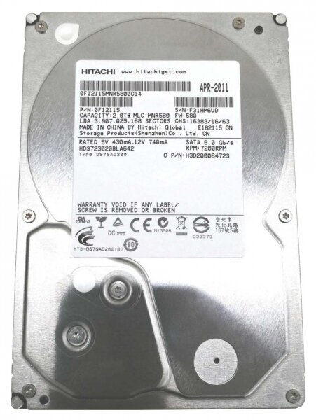 Жесткий диск Hitachi HDS723020BLA642 2Tb SATAIII 3,5" HDD