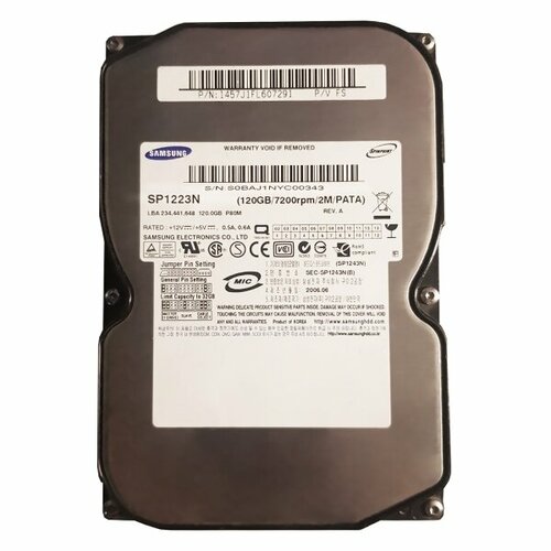 Жесткий Диск Samsung SP1223N 120Gb IDE 35 HDD 5225₽