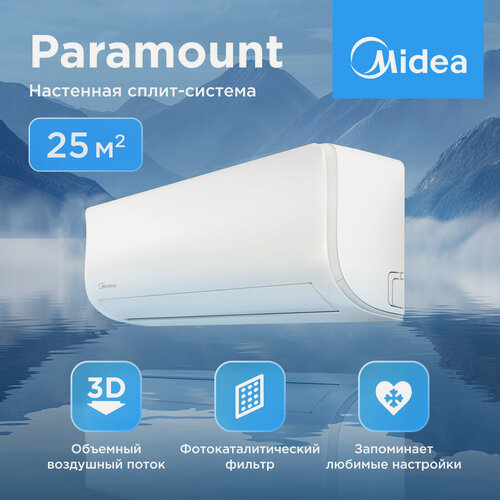 Изображение товара Кондиционер (сплит-система) Midea Paramount MSAG1-09HRN8-I/MSAG1-09HRN8-O, для помещений до 25 кв. м.