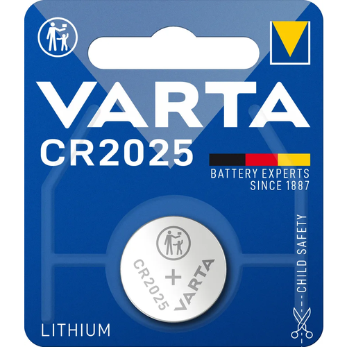 Батарейка CR2025 3V VARTA LITHIUM батарейка круглая плоская lithium cell 3v gp 1шт cr2025