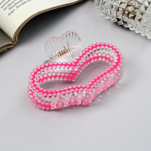 Краб для волос Хелен колор сердце 9 см микс 743₽