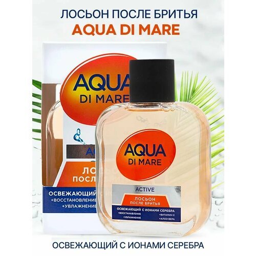 Лосьон после бритья Aqua Di Mare Active, 100мл бальзам успокаивающий после бритья aqua di mare sensitive 100 мл 9928486