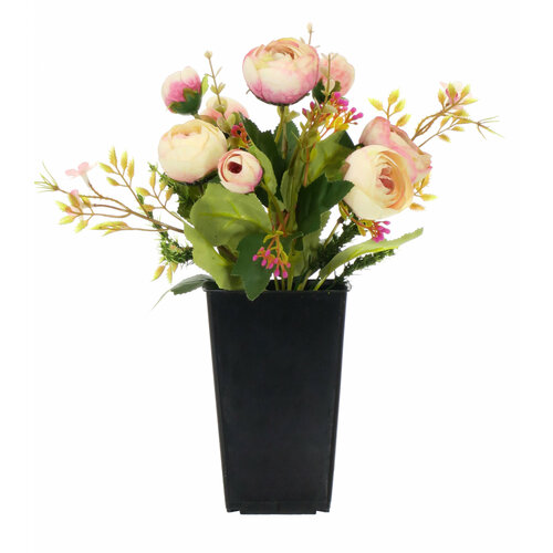 Искусственное растение в горшке камелия h30 см цвет розовый 1821₽