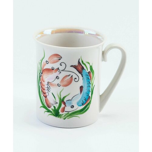 Кружка Овальная ручная роспись Рыба-Рак 588₽