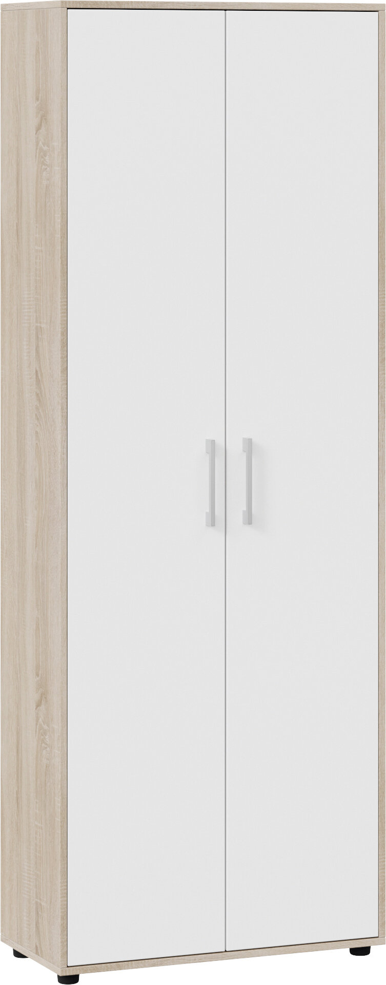 фото Шкаф комбинированный Витра тип 1 Дуб Сонома/Белый Ясень 75х36х204