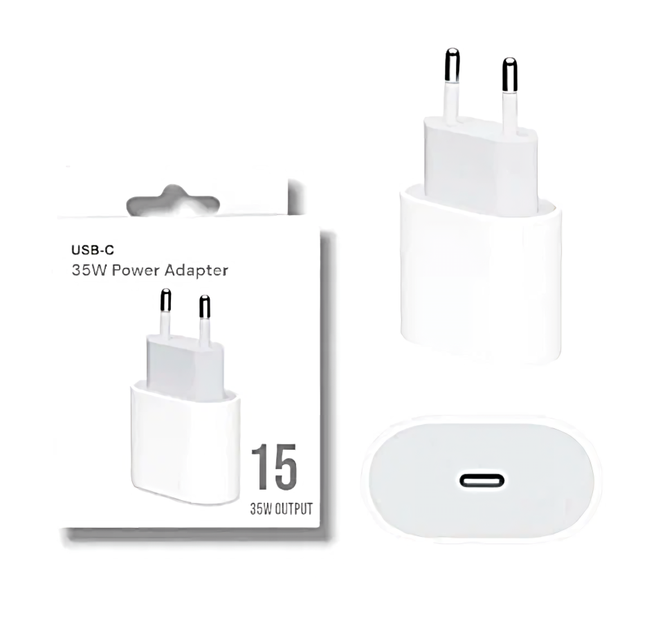 Быстрая зарядка для iPhone 15 Pro Max, 15 Pro, 15 Plus, 15 / Адаптер питания для айфона 35Вт / Power Adapter 35W — фото 1