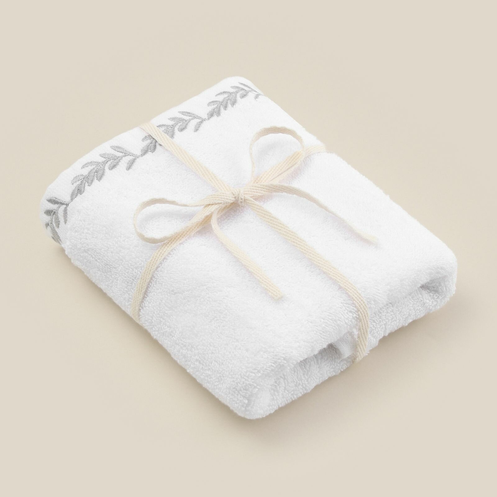 фото Полотенце махровое, полотенце банное, полотенце махровое банное, полотенце для волос SL HOME: Floral "Айвори" 50х90 см, 100% хлопок, 550 г/м2