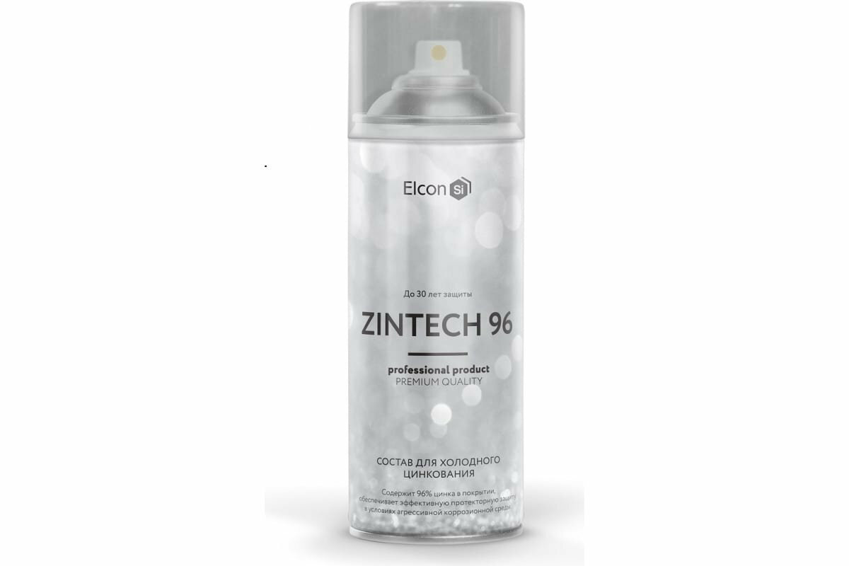 Грунт-эмаль цинконаполненная Elcon Zintech 96% аэрозоль 520мл 1/12 00-00004044