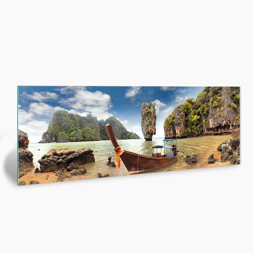 Картина на стекле Postermarket Остров Джеймса Бонда 33х95 см