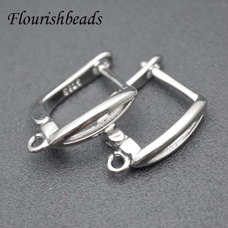 Серебряные основы для сережек Flourishbeads, Rhodium Color