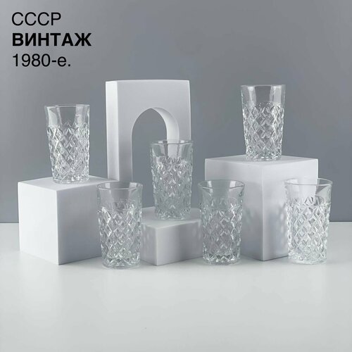 Винтажные стопки Кудесные Набор 6 шт Хрусталь СССР 1980-е 2500₽