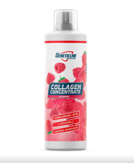 Коллаген GeneticLab Nutrition Collagen Support, малина, 500мл