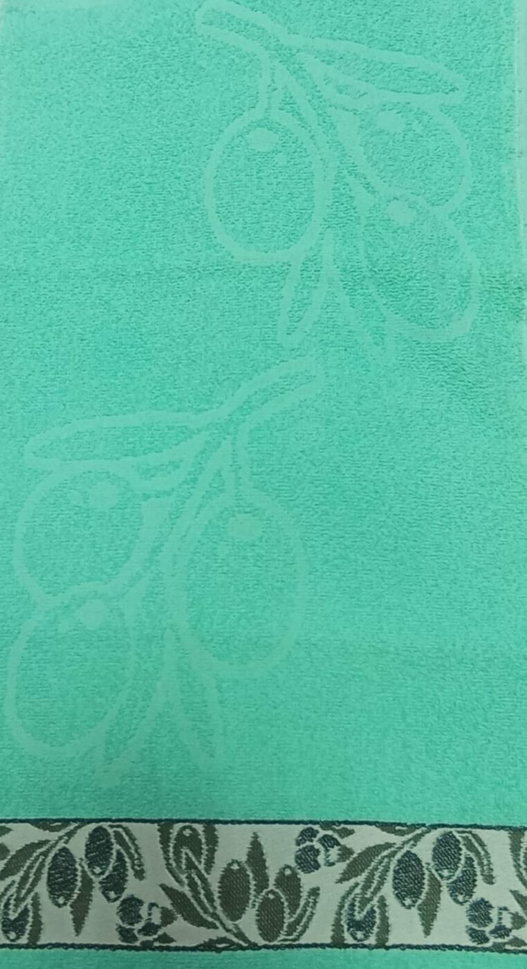 фото Полотенце 30х60 см, Оливки, синий микс, 340 гр/м, махра, хлопок