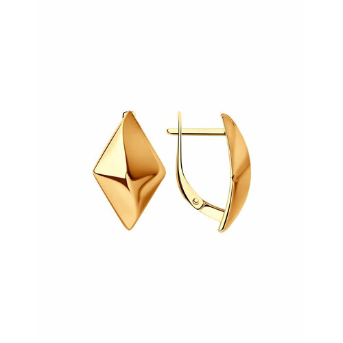 Серьги danaya, серебро, 925 проба, золочение, золотой