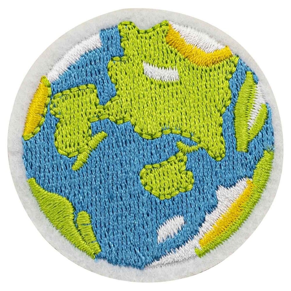 Термоаппликация Hobby&Pro Планета Земля, 4,8х4,8 см, 1 шт