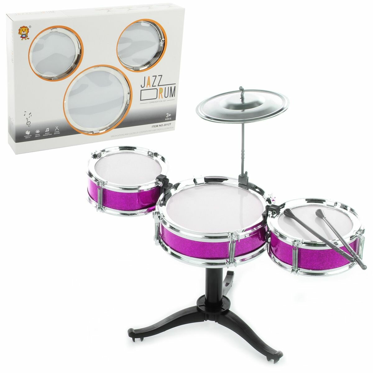 фото Детская барабанная установка 3 шт, Veld Co / Барабаны для детей