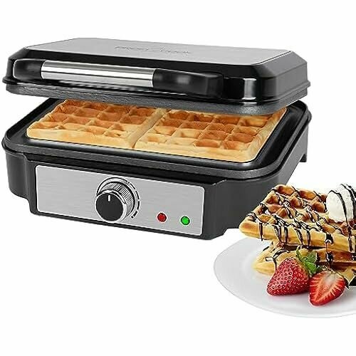 Вафельница ProfiCook для бельгийских вафель с 2 поверхностями для выпечки Вафельница Бельгийские вафли Поверхность для выпечки с антипригарным покрытием Бесконечно выбираемый уровень поджаривания Нержавеющая сталь 1000 Ватт ПК-WA 1374300₽