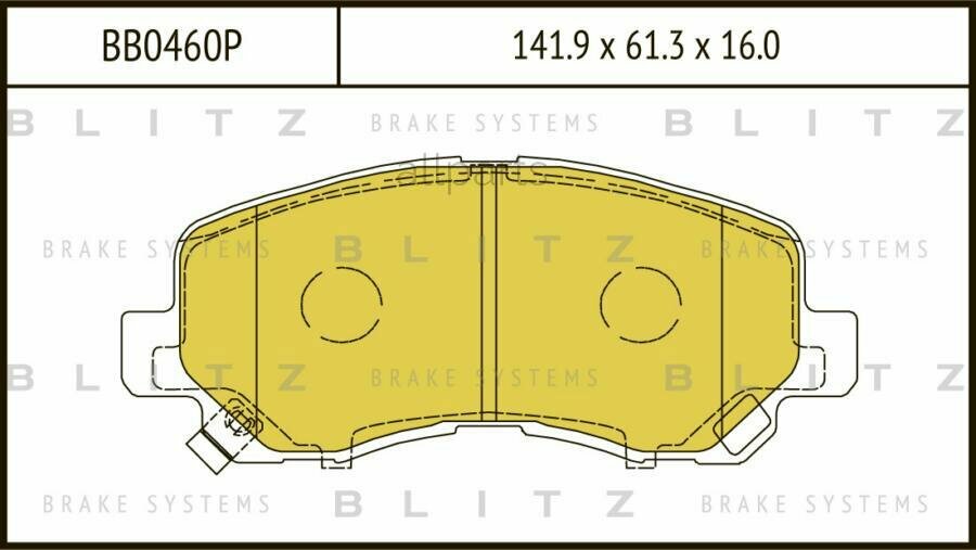 BLITZ BB0460P Колодки тормозные дисковые передние