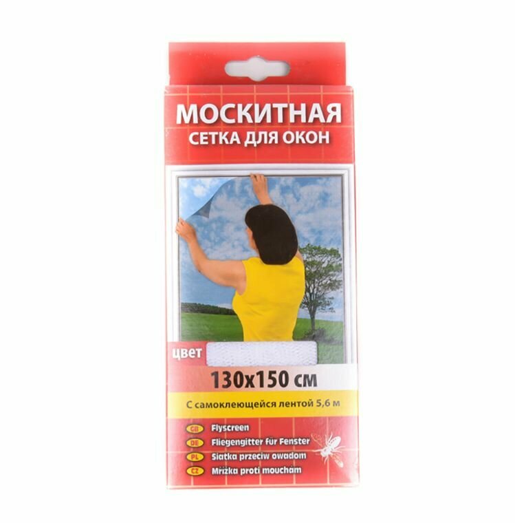 Москитная сетка для окон 150х130 см белая Texas