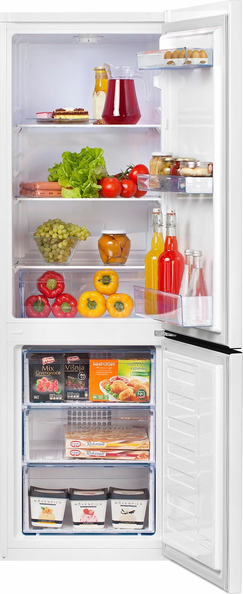 Двухкамерный холодильник Beko B1RCSK272W, 262 л, капельная система, белый — фото 1