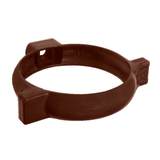 Хомут трубы d80мм коричневый ПВХ