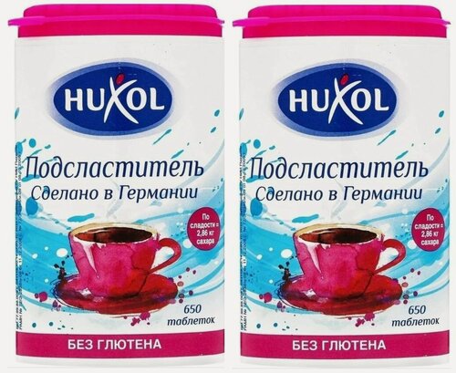 Изображение товара Huxol Сахарозаменитель, 650 таблеток, 2 упаковки