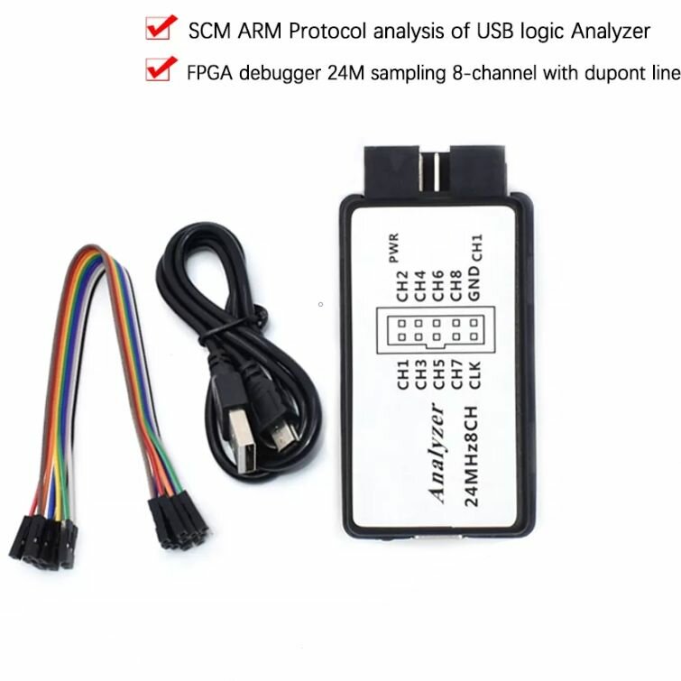 Логический анализатор USB 24мГц 8 каналов
