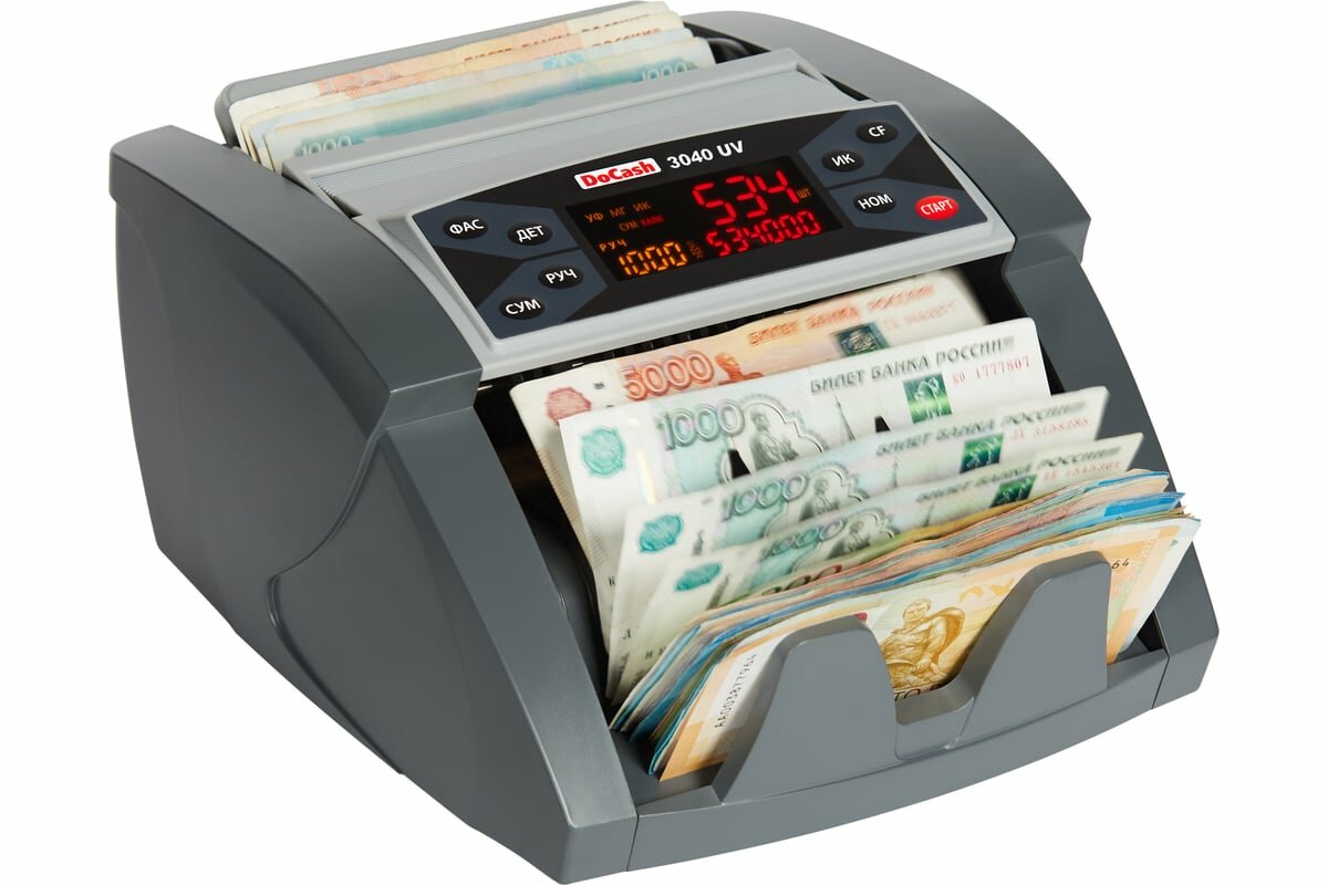 DoCash Счетчик банкнот 3040 UV, с калькуляцией 06884 — фото 1