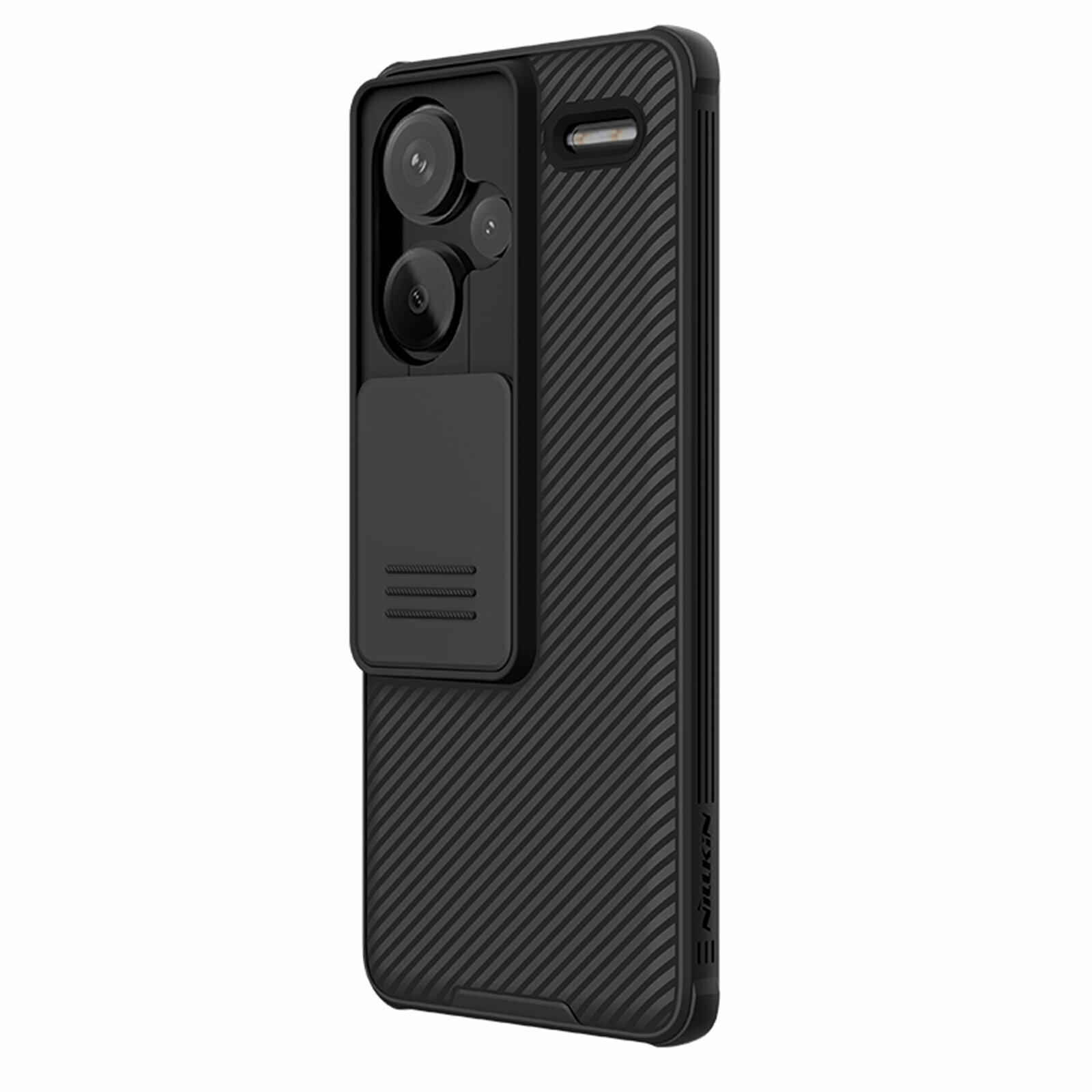 Чехол усиленный с защитной шторкой для камеры от Nillkin на Xiaomi Redmi Note 13 Pro+, серия CamShield Pro Case — фото 1