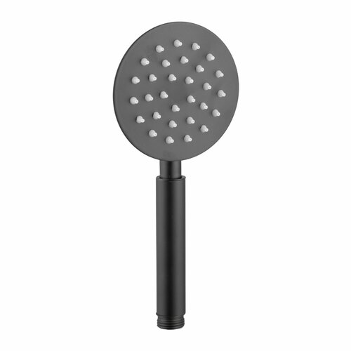 Лейка для душа диаметр 10 см однорежимная нержавеющая сталь цвет черный 545₽