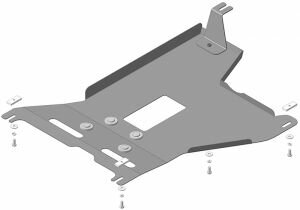 Защита стальная 2 мм Дт Renault Duster; Kaptur; Arkana MOTODOR.01739