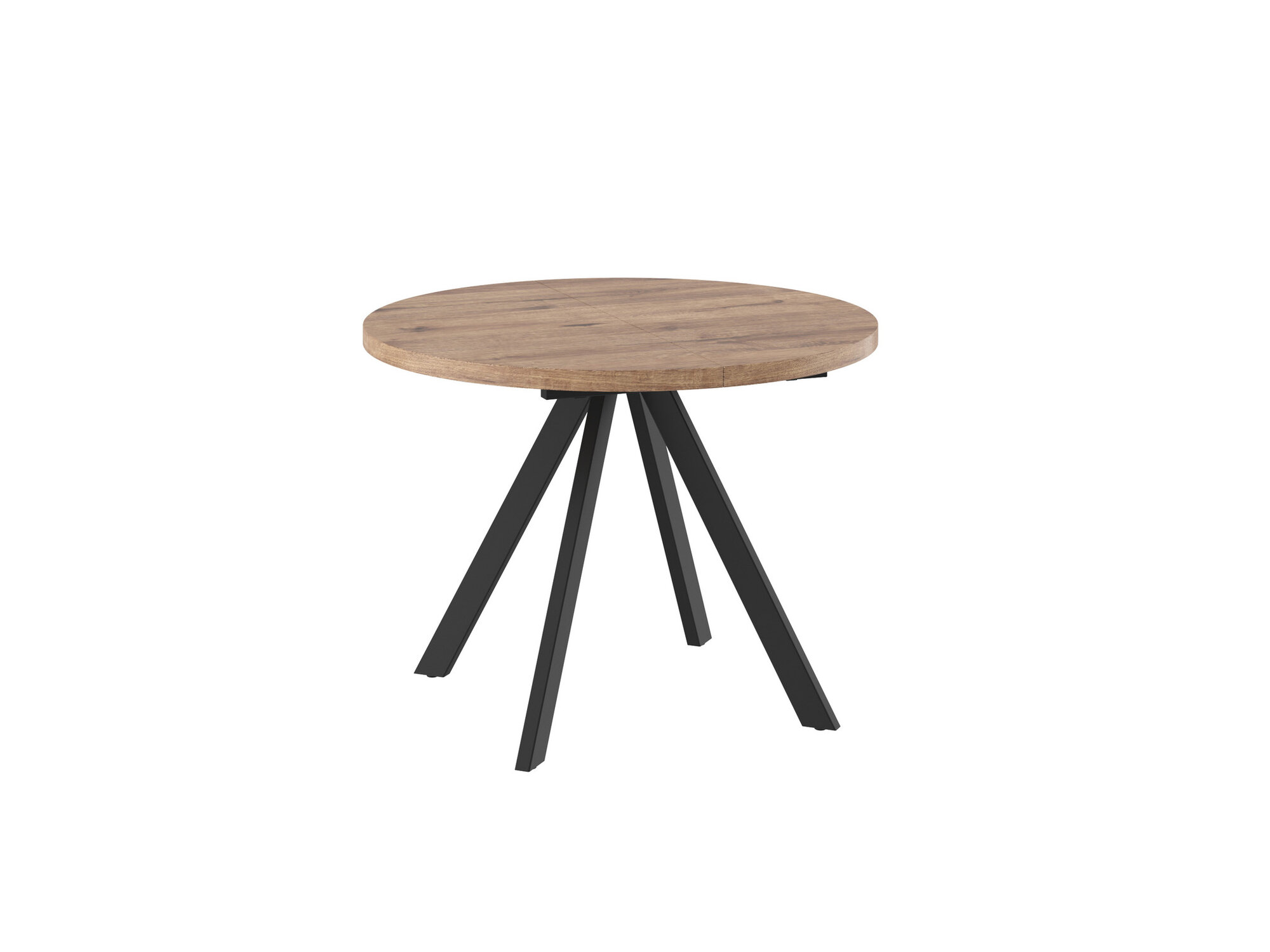 Стол Рондо М D100 Дуб Веллингтон/черный