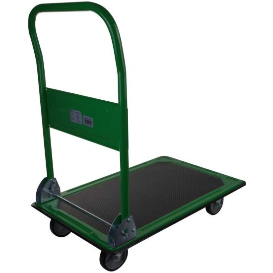 Тележка платформенная стальная Euro-lift ТН150 (г/п 150 кг диаметр колеса 100мм размеры в разложенном виде Д х Ш х В 730 х 475 х 820мм вес 82кг)