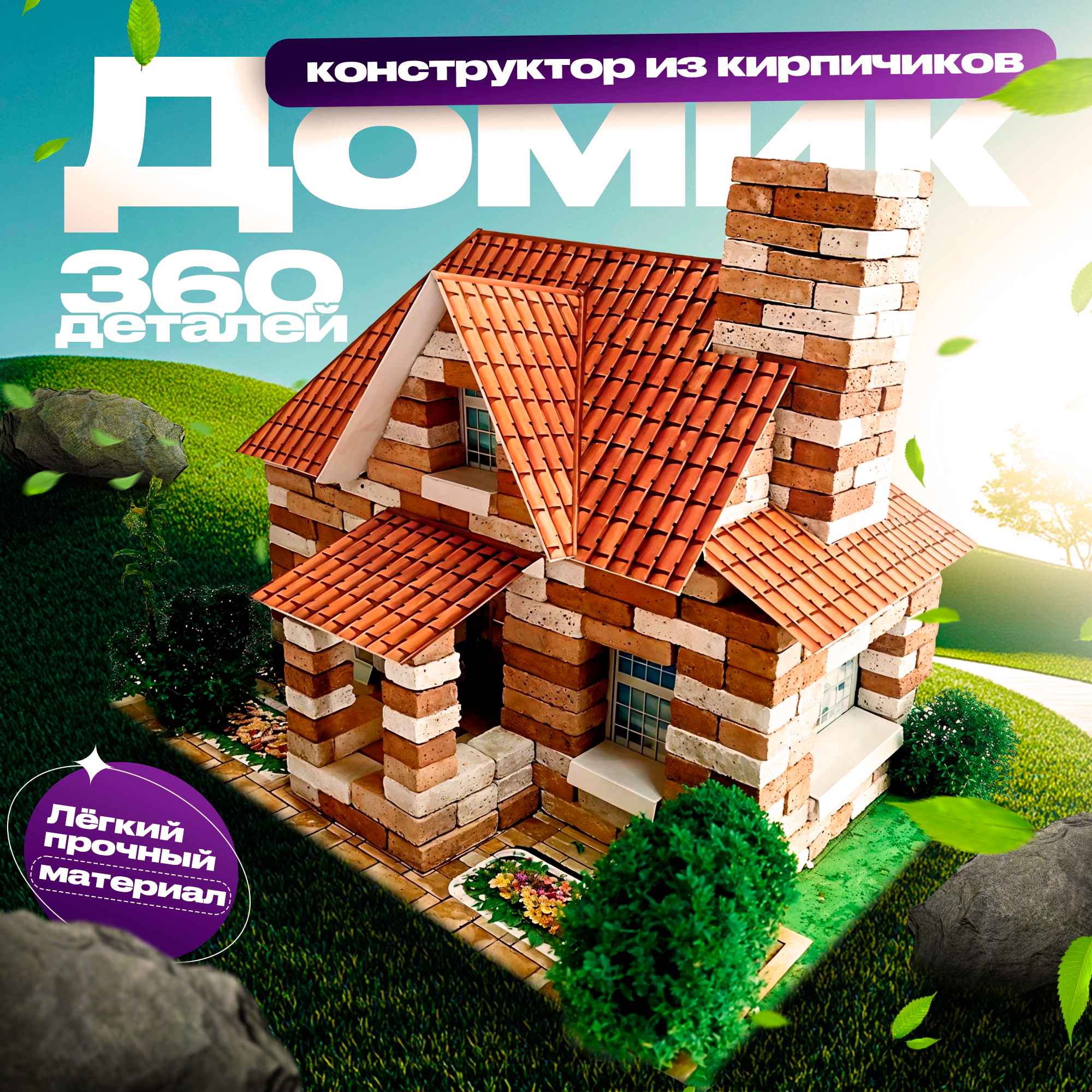 Конструктор из кирпичиков "Домик" 360 элементов, Архитектурное моделирование