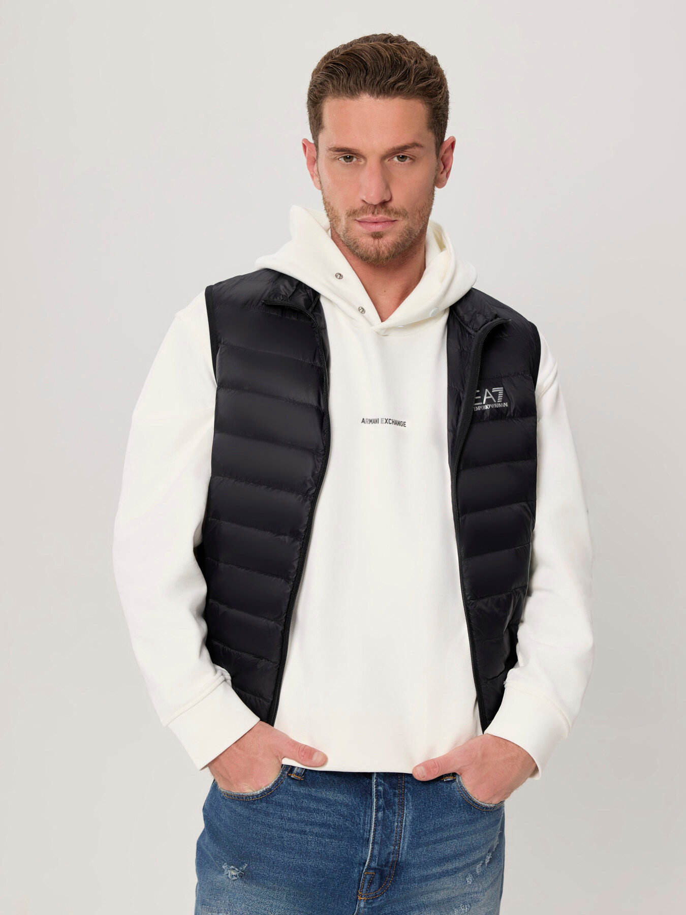 Жилет EA7 EMPORIO ARMANI, размер XXL, черный