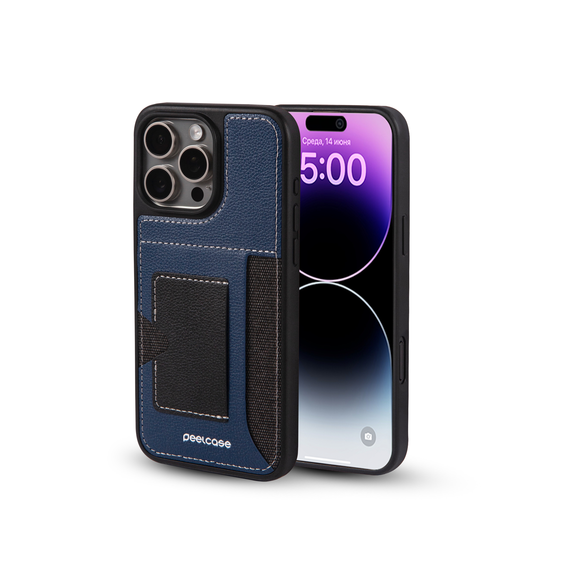 Защитный чехол для iphone 16 pro max с карманом для карт и стикера — фото 1