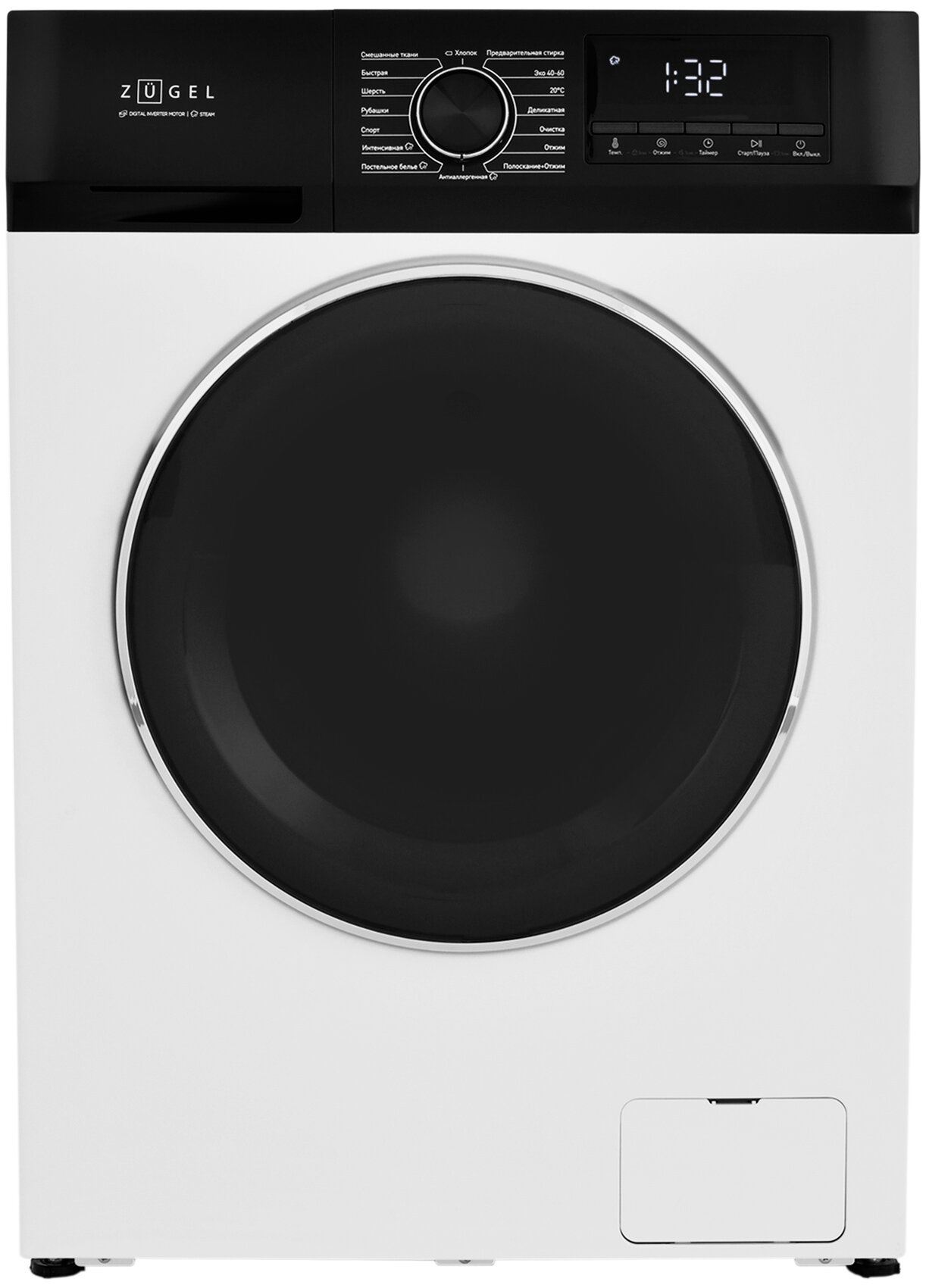 Стиральная машина Zugel ZWS8140I Inverter Steam, белая