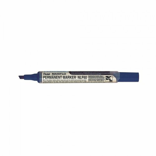 фото Pentel маркер перманентный maxiflo 1.8 - 4.5 мм скошенное nlf60-co синий
