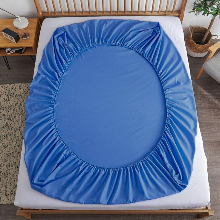 Простыня Linens Textile Studio ранфорс, на резинке, 100% хлопок, 160 см x 200 см