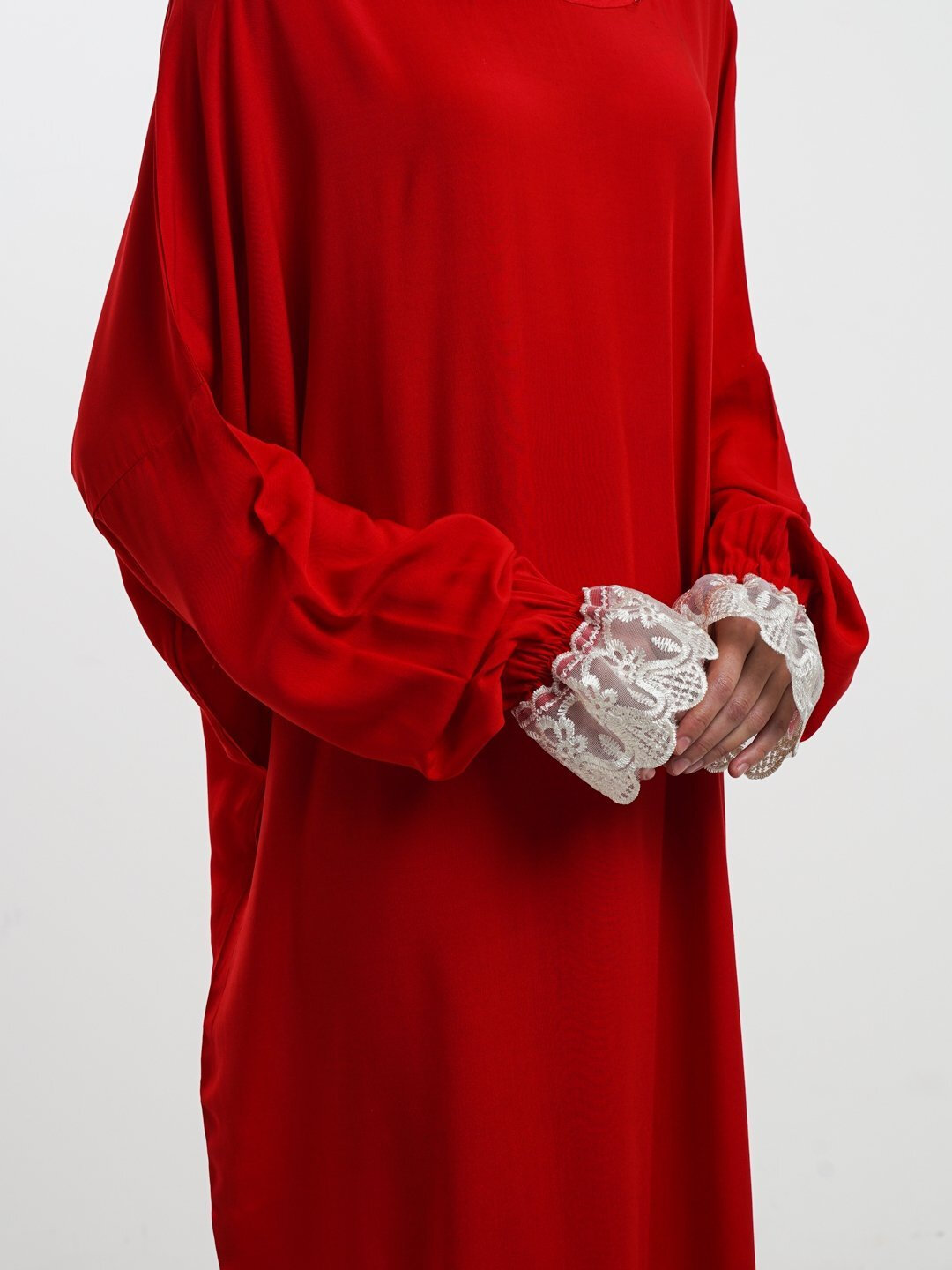 Халат , размер 44-54, красный — фото 1