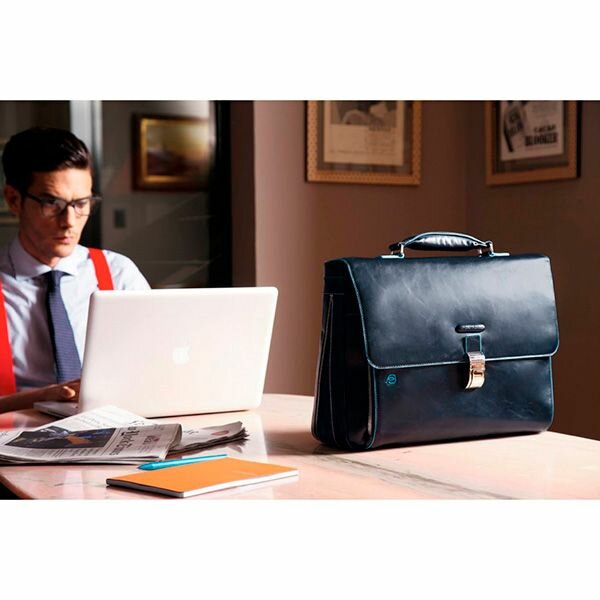 Портфель PIQUADRO, синий — фото 1