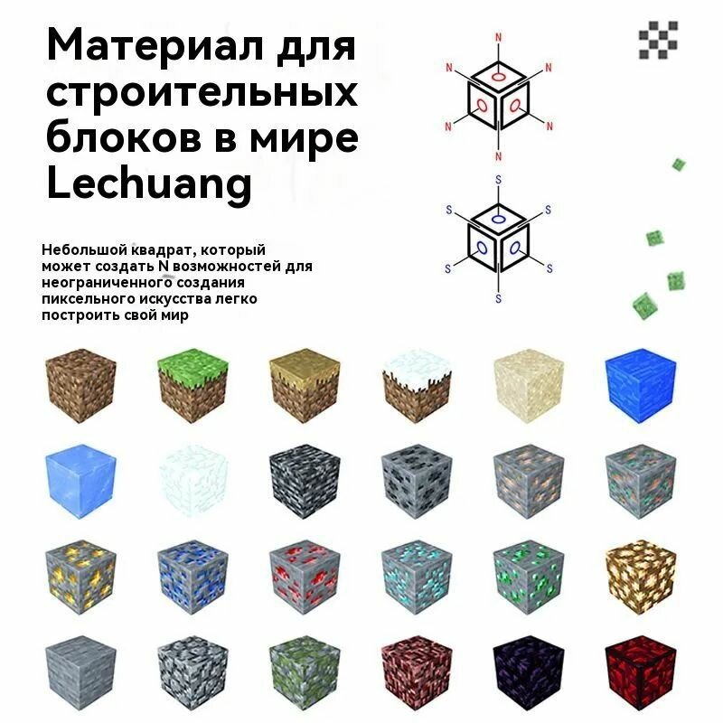 Minecraft, магнитные строительные блоки, случайная доставка, развивающие игрушки,200 штук 10 строительных блоков бесплатно